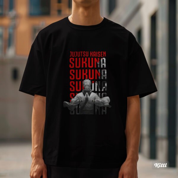 Jujutu Sukuna Anime Printed T-shirt - Image 2