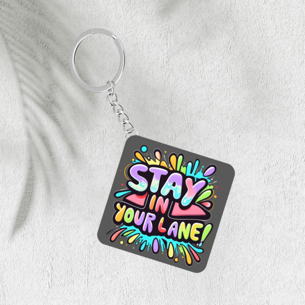  Personalized Wooden Square Keychain