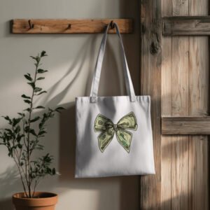 Money Bow Canvas Tote Bag