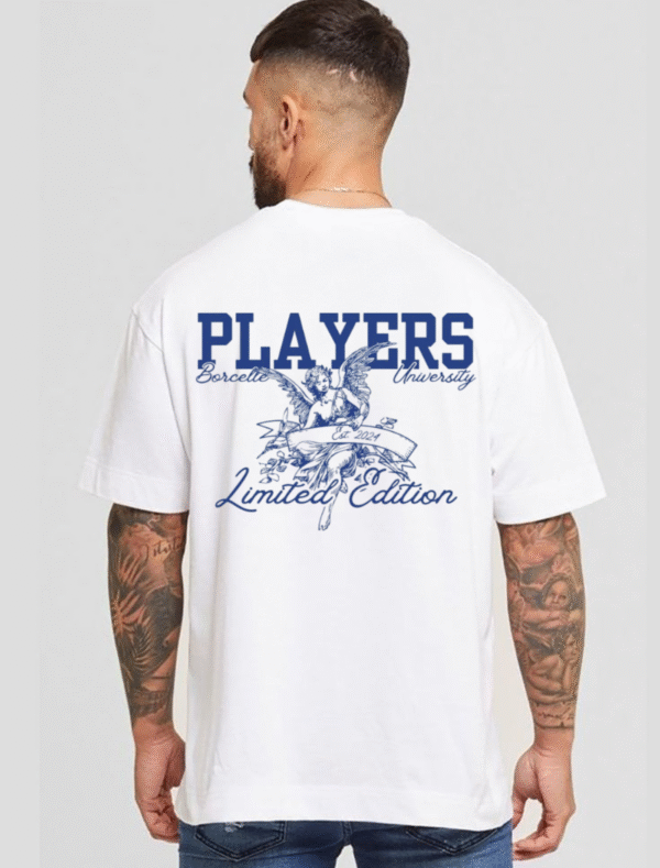 Players University Angel Graphic Tee – Limited Edition | Oversized Fit | 100% Cotton - Image 3
